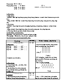 Giáo án Thể dục Lớp 7 - Tiết 6: ĐHĐN - Chạy nhanh - Năm học 2013-2014