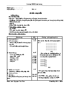 Giáo án Thể dục Lớp 7 - Tiết 61 đến 70 - Năm học 2011-2012 - Nguyễn Văn Tần