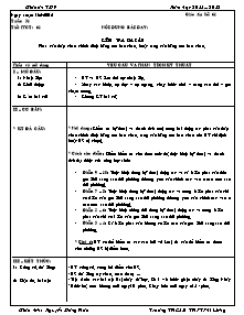 Giáo án Thể dục Lớp 7 - Tiết 61 - Năm học 2011-2012 - Nguyễn Đăng Hoà