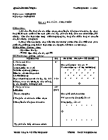 Giáo án Thể dục Lớp 7 - Tiết 63+64 - Năm học 2011-2012 - Vũ Trung Quân