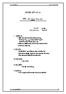 Giáo án Thể dục Lớp 7 - Tiết 65+66: Bật nhảy; Chạy bền - Trường THCS Bàu Năng