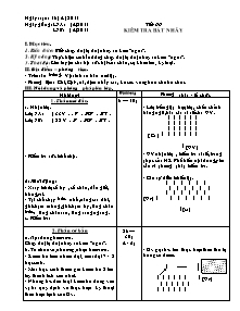 Giáo án Thể dục Lớp 7 - Tiết 66: Kiểm tra bật nhảy - Năm học 2010-2011