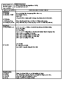 Giáo án Thể dục Lớp 7 - Tiết 69 đến 70 - Năm học 2010-2011