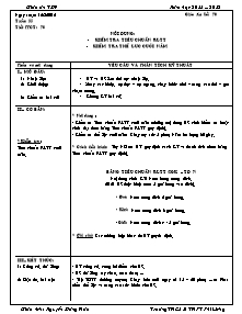 Giáo án Thể dục Lớp 7 - Tiết 70 - Năm học 2011-2012 - Nguyễn Đăng Hoà