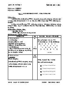 Giáo án Thể dục Lớp 7 - Tiết 7+8 - Năm học 2011-2012 - Vũ Trung Quân