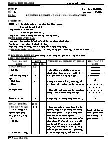 Giáo án Thể dục Lớp 7 - Tiết 8: Đội hình đội ngũ - Chạy nhanh - Chạy bền - Trường THCS Hoài Hải