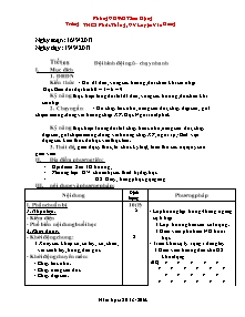 Giáo án Thể dục Lớp 7 - Tiết 8+9 - Năm học 2013-2014 - Luyện Văn Dương