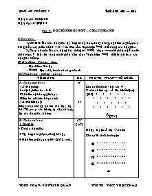 Giáo án Thể dục Lớp 7 - Tiết 9+10 - Năm học 2011-2012 - Vũ Trung Quân