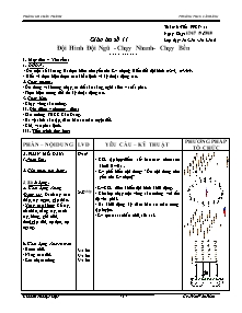 Giáo án Thể dục Lớp 7 - Tuần 1 đến Tuần 9 - Trần Văn Thòn