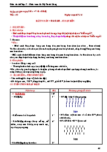 Giáo án Thể dục Lớp 7 - Tuần 21 - Năm học 2011-2012 - Lê Thị Thanh Giang