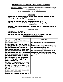 Giáo án Thể dục Lớp 7 - Tuần 3 - Lô Thanh Tuân