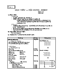 Giáo án Thể dục Lớp 9 - Chương trình cả năm (Chuẩn kiến thức)