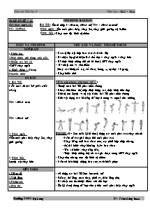 Giáo án Thể dục Lớp 9 - Tiết 11+12 - Năm học 2013-2014 - Trần Đăng Khoa