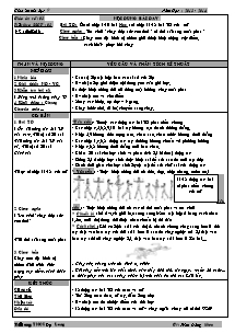 Giáo án Thể dục Lớp 9 - Tiết 3+4 - Năm học 2013-2014 - Trần Đăng Khoa