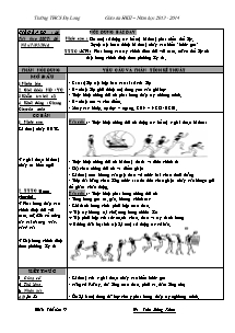 Giáo án Thể dục Lớp 9 - Tiết 46+47 - Năm học 2013-2014 - Trần Đăng Khoa