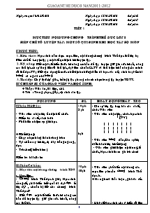 Giáo án môn Thể dục 8 - Chương trình học cả năm - Năm học 2010-2011