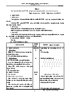 Giáo án môn Thể dục 8 - Chương trình học cả năm - Năm học 2011-2012