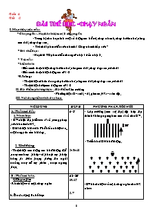 Giáo án môn Thể dục 8 - Chương trình học kì 1 - Bản đẹp 3 cột