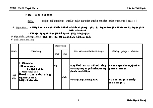 Giáo án môn Thể dục 8 - Tiết 1 đến Tiết 25 - Năm học 2011-2012