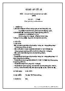 Giáo án môn Thể dục 8 - Tiết 19+20: Chạy ngắn; ĐHĐN; Chạy bền - Lê Phước Minh