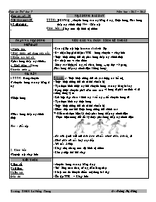 Giáo án môn Thể dục Khối 7 - Tiết 29+30 - Năm học 2012-2013