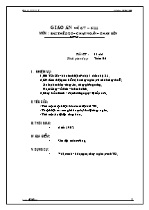 Giáo án môn Thể dục Khối 8 - Tiết 11+12: Bài thể dục; Chạy ngắn; Chạy bền