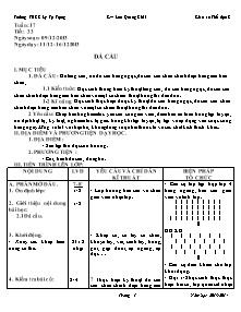 Giáo án môn Thể dục Khối 8 - Tiết 33: Đá cầu - Năm học 2013-2014