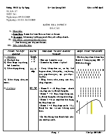 Giáo án môn Thể dục Khối 8 - Tiết 34: Kiểm tra 15 phút - Đá cầu - Năm học 2013-2014