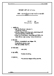 Giáo án môn Thể dục Khối 8 - Tiết 5+6: Bài thể dục; Chạy ngắn; Chạy bền