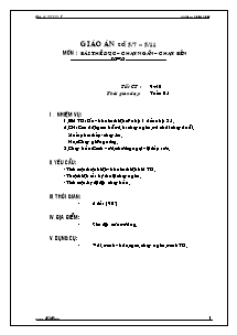 Giáo án môn Thể dục Khối 8 - Tiết 9+10: Bài thể dục; Chạy ngắn; Chạy bền