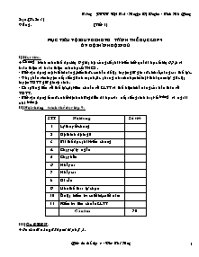 Giáo án môn Thể dục Khối 9 - Chương trình cả năm