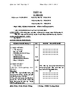 Giáo án môn Thể dục Khối 9 - Tiết 1 đến Tiết 67 - Năm học 2012-2013