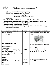 Giáo án môn Thể dục Khối 9 - Tiết 3+4: ĐHĐN; Bài TDPTC; Chạy bền