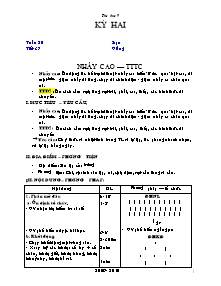 Giáo án môn Thể dục Khối 9 - Tiết 37 đến Tiết 70