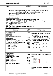 Giáo án môn Thể dục Lớp 8 - Chương trình học kì II - Bản đẹp 3 cột