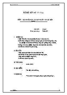 Giáo án môn Thể dục Lớp 8 - Tiết 13+14: Bài thể dục; Chạy ngắn; Chạy bền - Năm học 2013-2014 - Trần Duy Hà