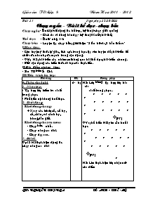 Giáo án môn Thể dục Lớp 8 - Tiết 13+14 - Năm học 2011-2012