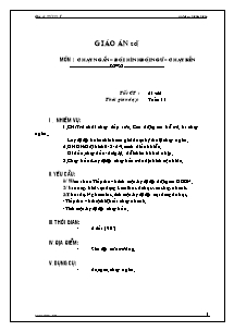 Giáo án môn Thể dục Lớp 8 - Tiết 21+22 - Năm học 2013-2014 - Trần Duy Hà