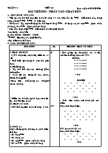 Giáo án môn Thể dục Lớp 8 - Tiết 21+26