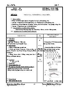 Giáo án môn Thể dục Lớp 8 - Tiết 37 đến 64