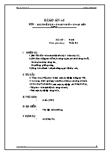 Giáo án môn Thể dục Lớp 8 - Tiết 9+10: Bài thể dục; Chạy ngắn; Chạy bền - Năm học 2013-2014 - Trần Duy Hà