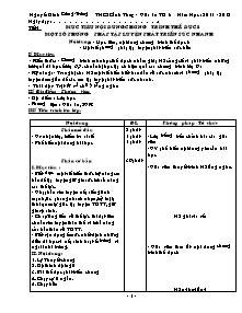 Giáo án Thể dục 8 - Chương trình học cả năm - Bản đẹp 3 cột