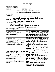 Giáo án Thể dục 8 - Chương trình học cả năm - Năm học 2011-2012