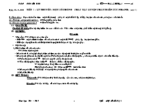 Giáo án Thể dục 8 - Chương trình học kì 1 - Năm học 2011-2012