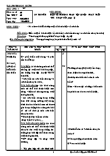 Giáo án Thể dục 9 - Chương trình học cả năm - Năm học 2010-2011