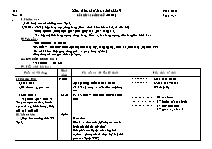 Giáo án Thể dục 9 - Chương trình học kì 1 - Bản đẹp 4 cột