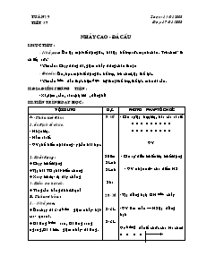 Giáo án Thể dục 9 - Chương trình học kì II (Chuẩn kiến thức)