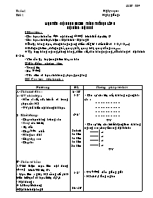 Giáo án Thể dục 9 - Tiết 1 đến Tiết 10