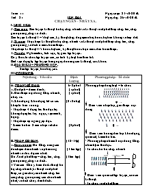 Giáo án Thể dục 9 - Tiết 21: Chạy ngắn - Nhảy xa - Năm học 2010-2011