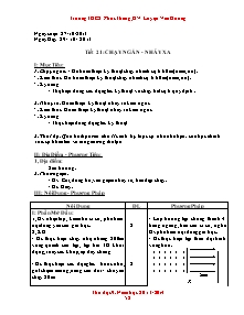 Giáo án Thể dục 9 - Tiết 21+22 - Năm học 2013-2014